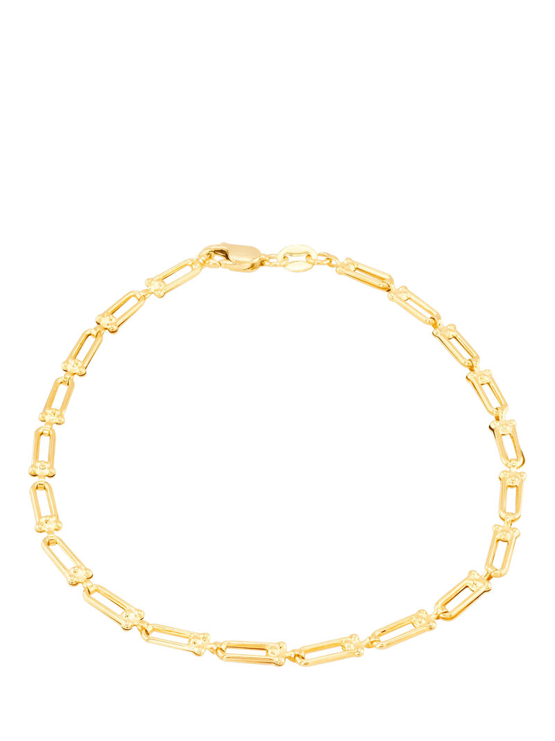 IBB 9ct gold mini industrial chain bracelet - British product