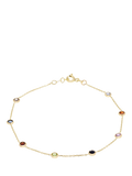 IBB cubic zirconia stone bracelet yellow gold multi (British brand)