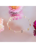 IBB cubic zirconia stone bracelet yellow gold multi (British brand)