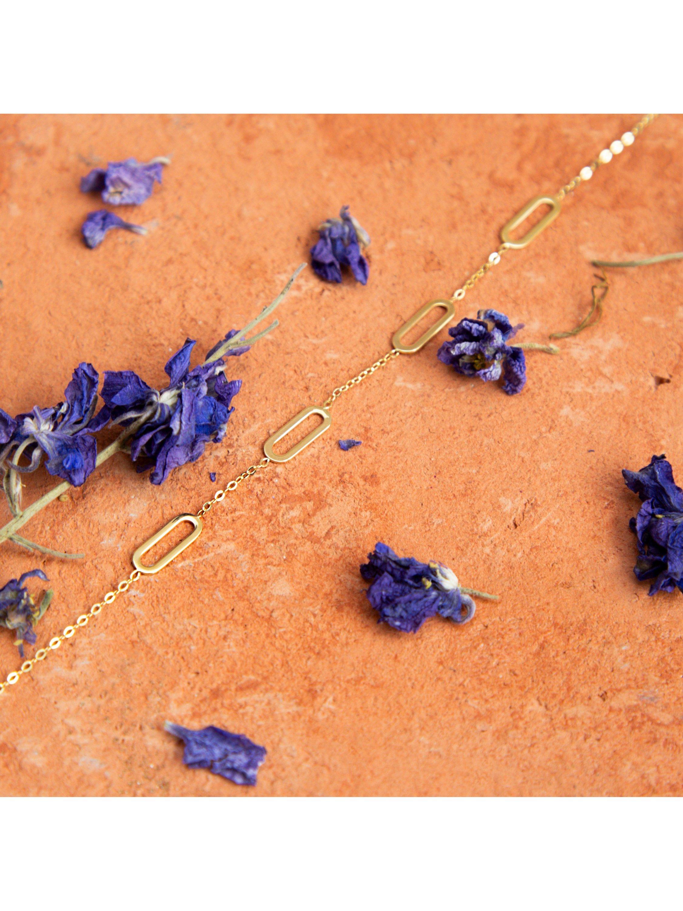 IBB 9ct yellow gold paperclip link necklace 19cm - British product
