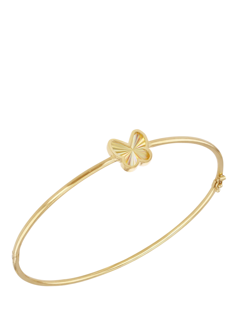 IBB 9ct gold rainbow butterfly bangle, imported from the UK