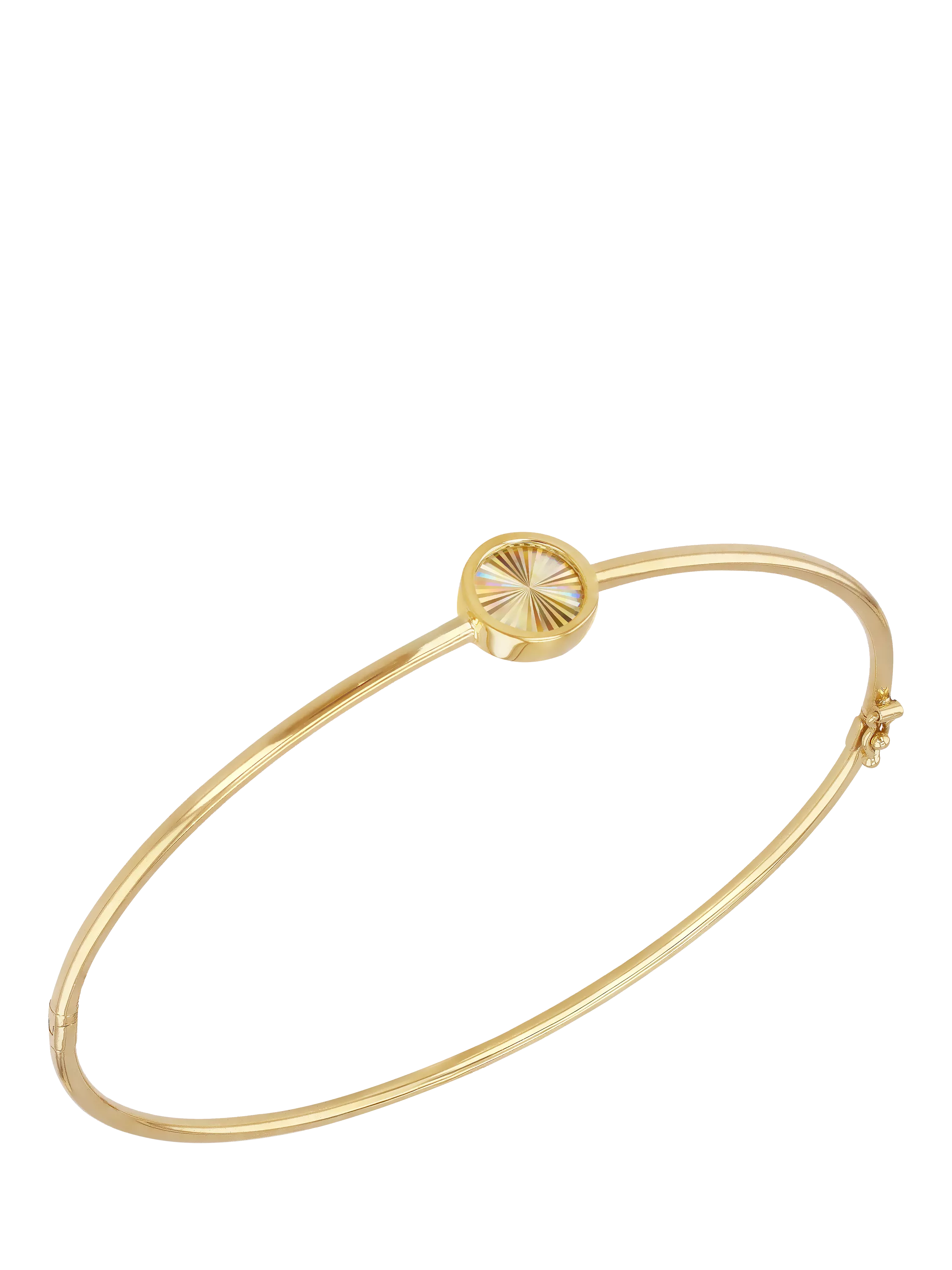 IBB 9ct yellow gold rainbow circle bangle, UK version