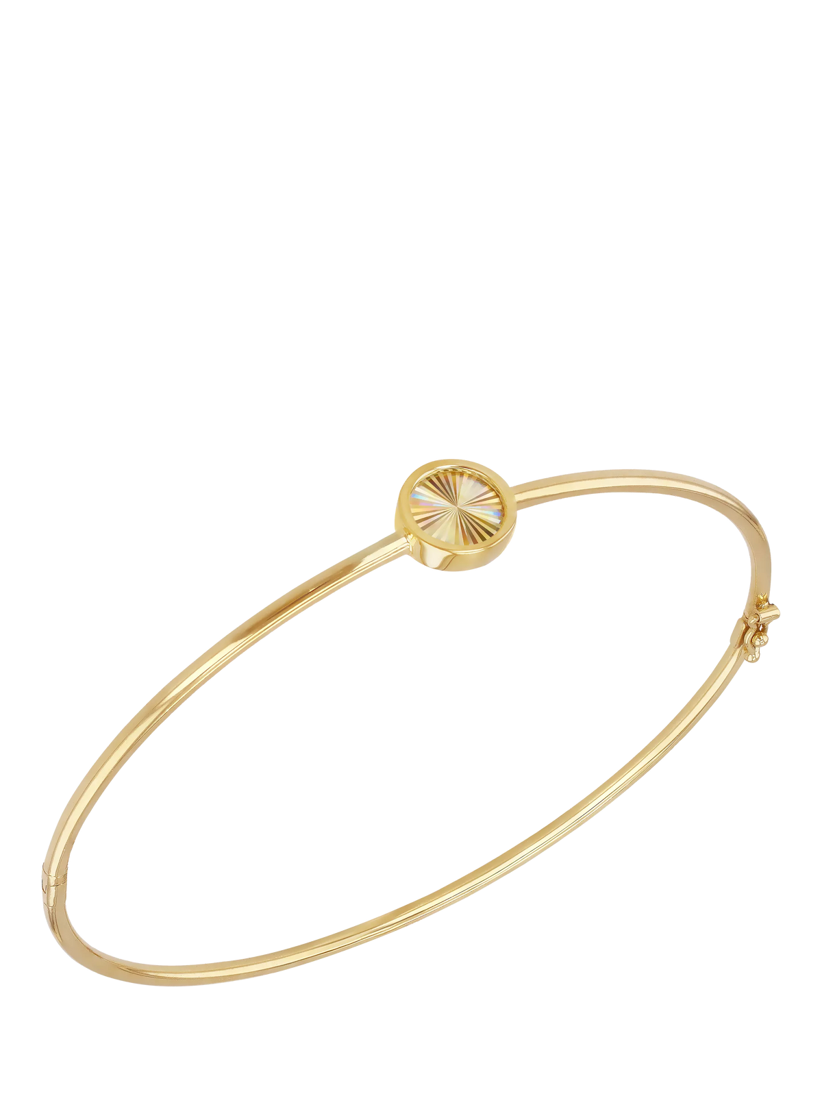 IBB 9ct yellow gold rainbow circle bangle, UK version