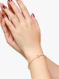 IBB 9ct yellow gold rainbow circle bangle, UK version