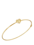 IBB 9ct yellow gold rainbow heart bangle, imported from the UK