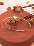 IBB 9ct yellow gold rainbow heart bangle, imported from the UK