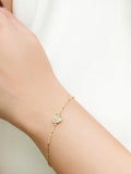 IBB 9ct yellow gold rainbow heart bracelet - British product