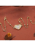 IBB 9ct yellow gold rainbow heart bracelet - British product