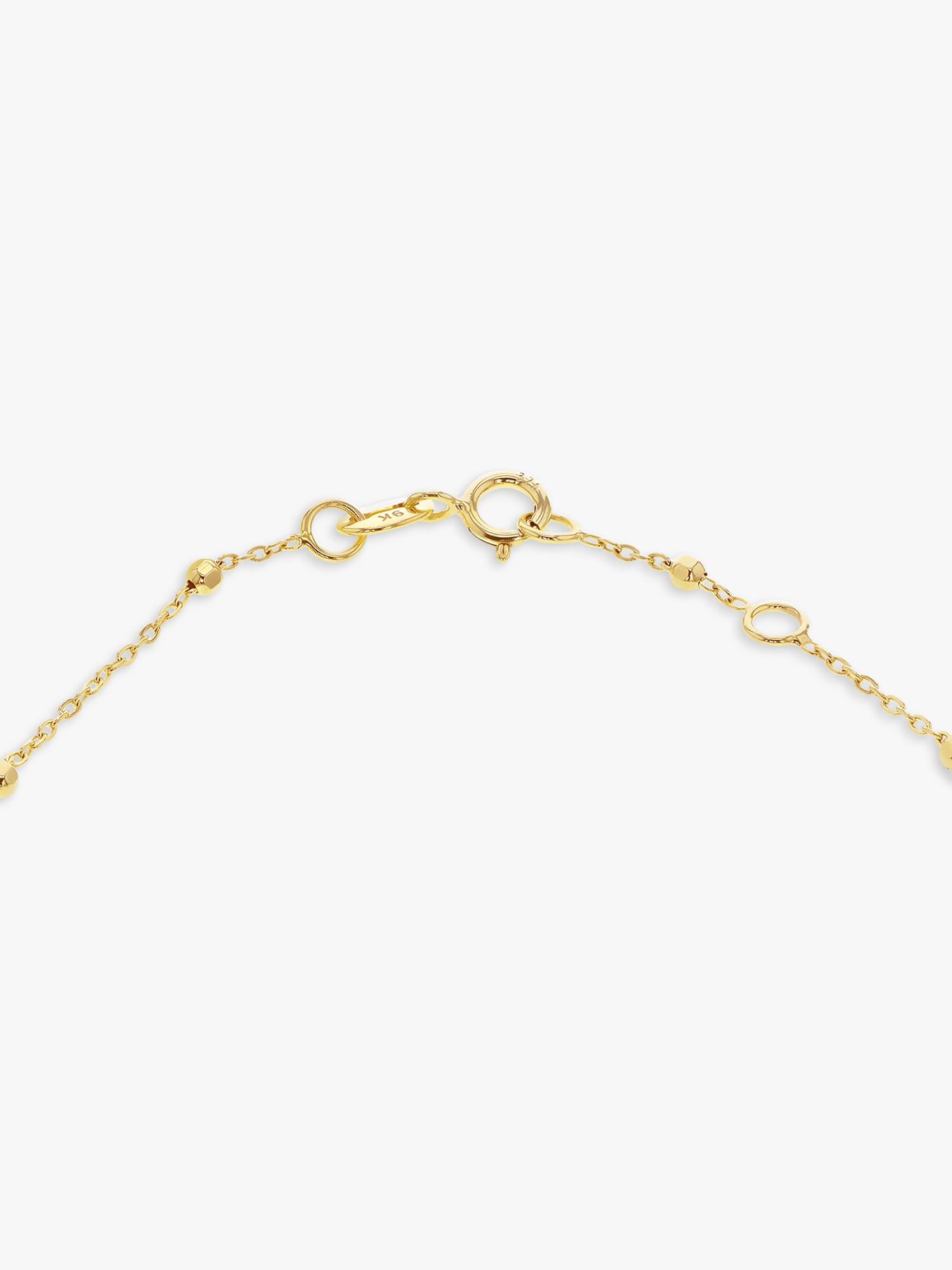 IBB 9ct yellow gold rainbow heart bracelet - British product