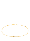 IBB 9ct yellow gold diamond cut ball trace bracelet, UK version