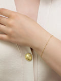 IBB 9ct yellow gold diamond cut ball trace bracelet, UK version