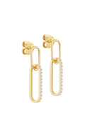 IBB gold drop earrings with cubic zirconia, UK version