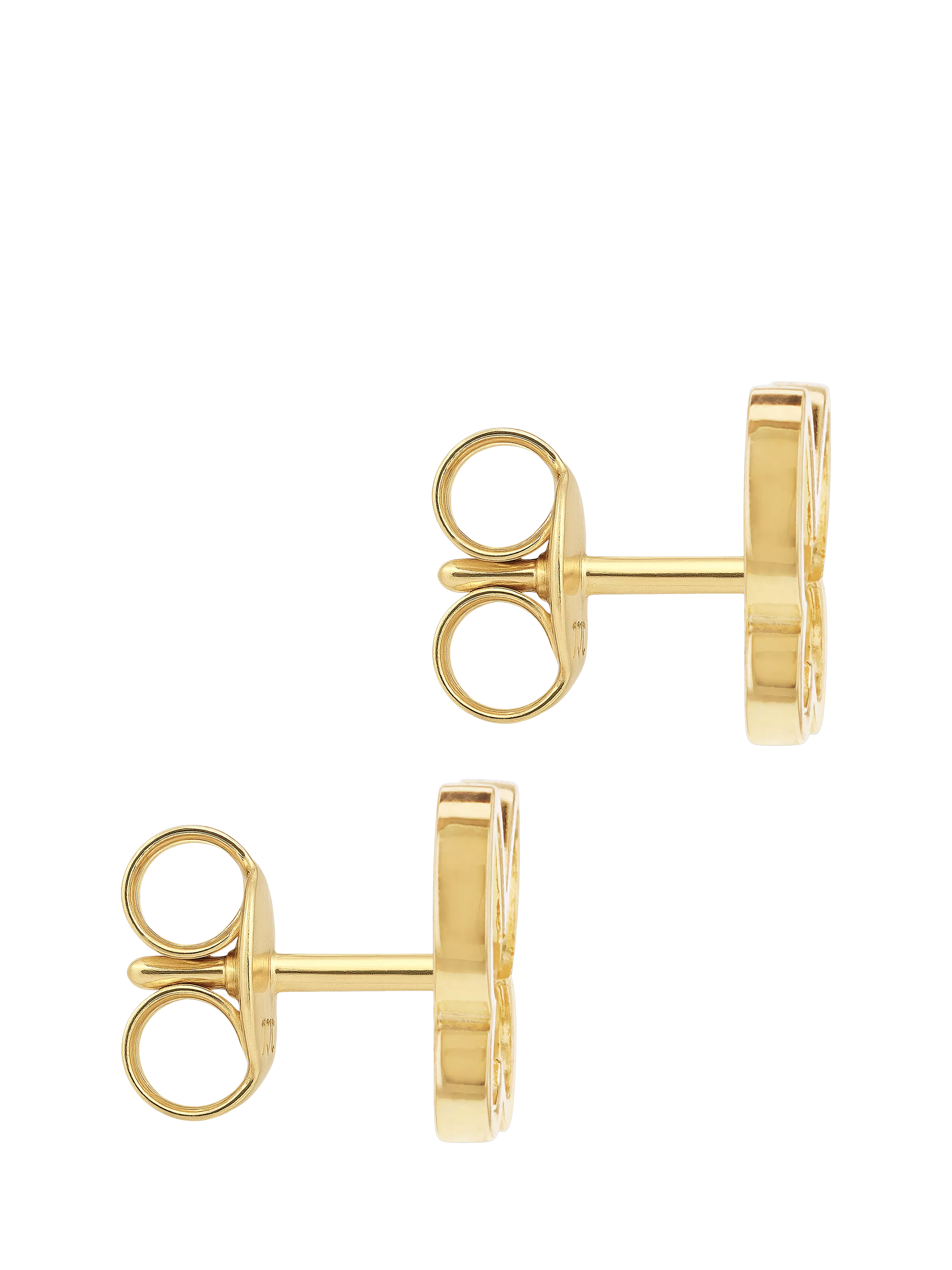 IBB freshwater pearl heart drop earrings yellow gold - British product