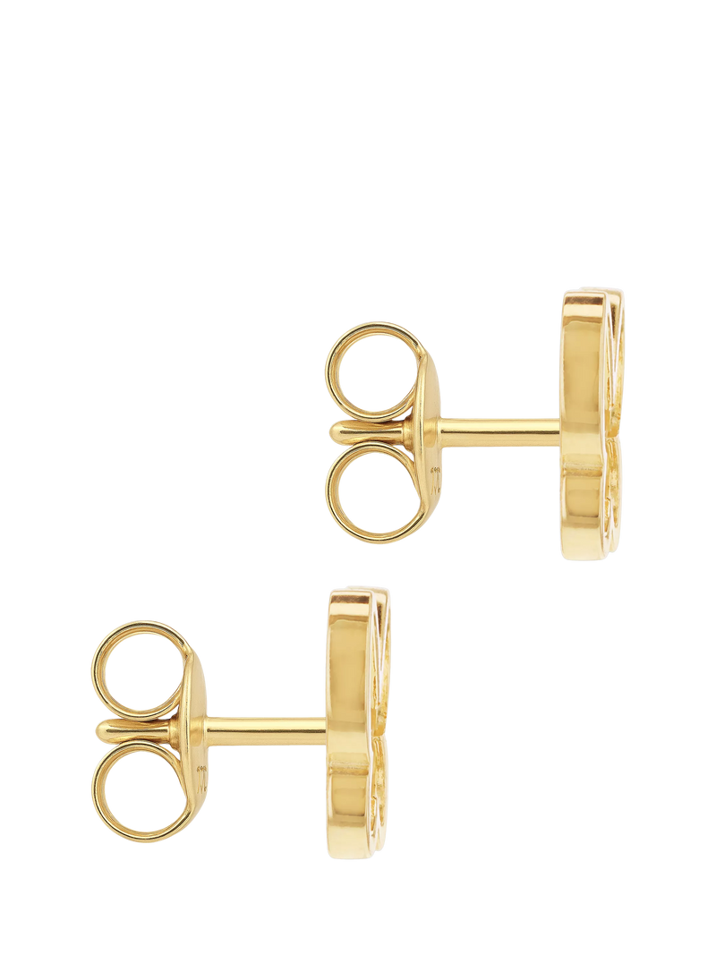 IBB freshwater pearl heart drop earrings yellow gold - British product