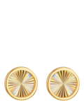 IBB 9ct yellow gold rainbow circle stud earrings, imported from the UK