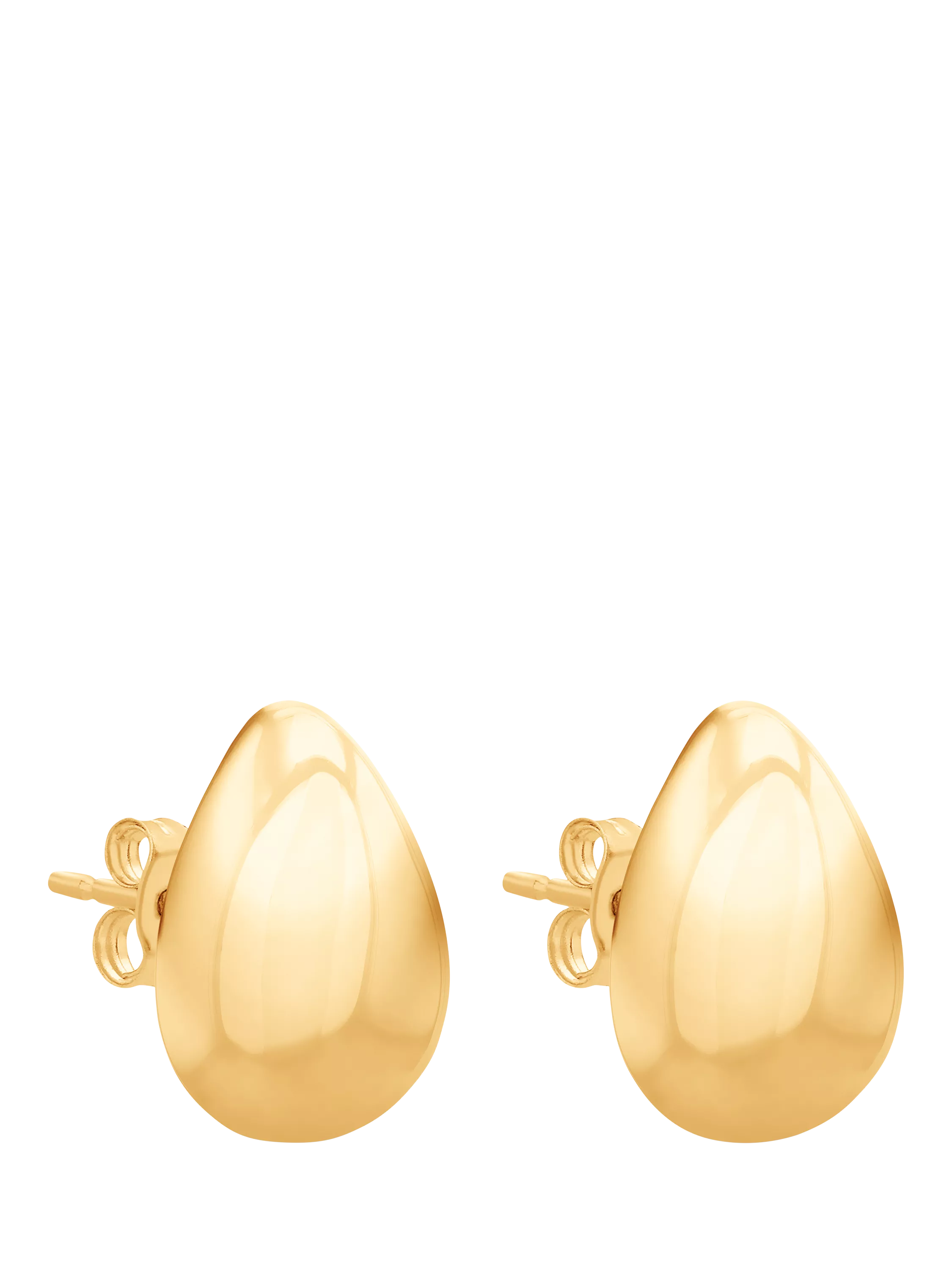 IBB 9ct yellow gold small teardrop stud earrings (British brand)