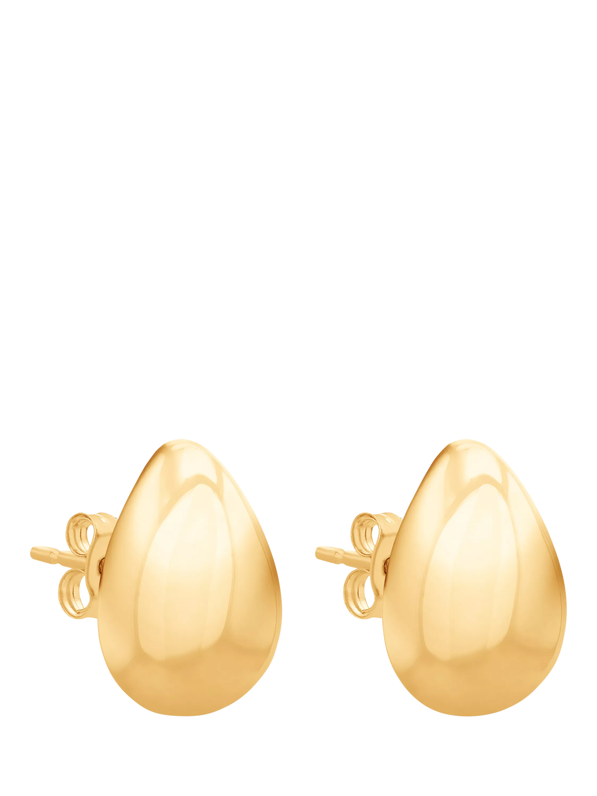 IBB 9ct yellow gold small teardrop stud earrings (British brand)
