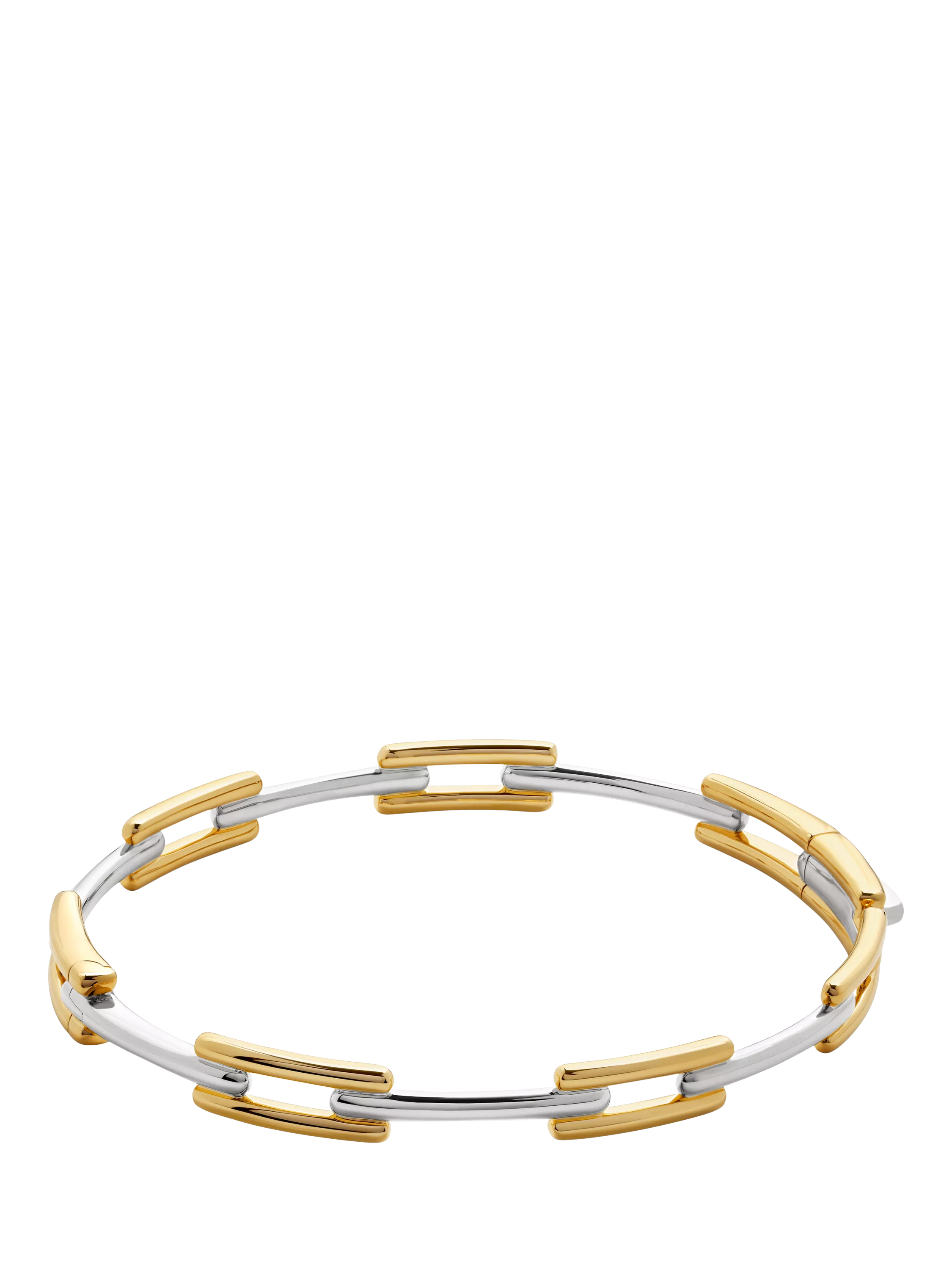 Monica Vinader Signature Link bangle gold and silver, UK version