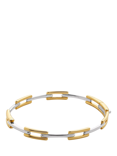 John Lewis Monica Vinader Signature Link Bangle, Gold/Silver- Buy online at McGrocer