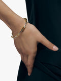 Monica Vinader Signature Link bangle gold and silver, UK version