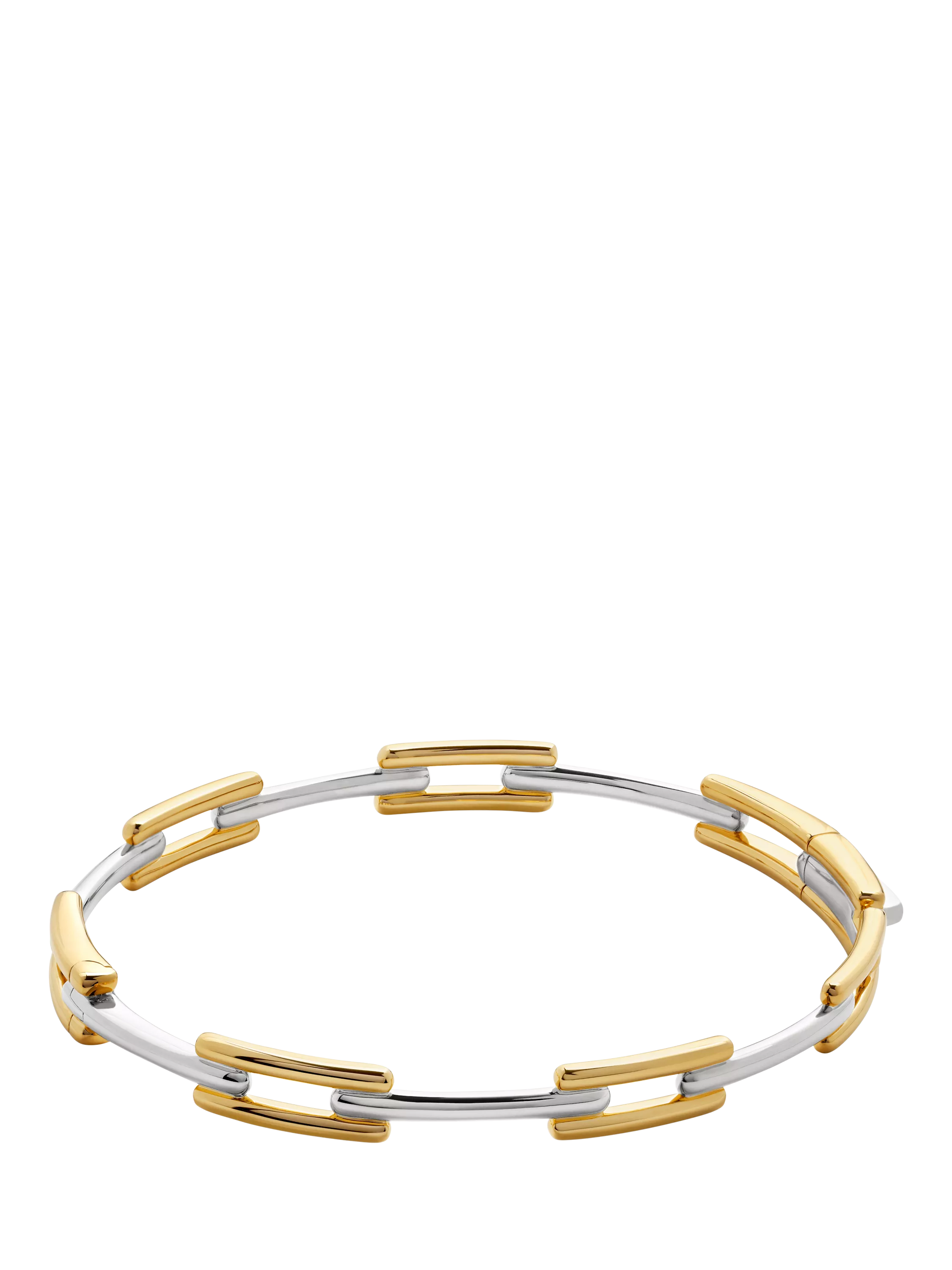 Monica Vinader Signature Link Bangle, Gold/Silver
