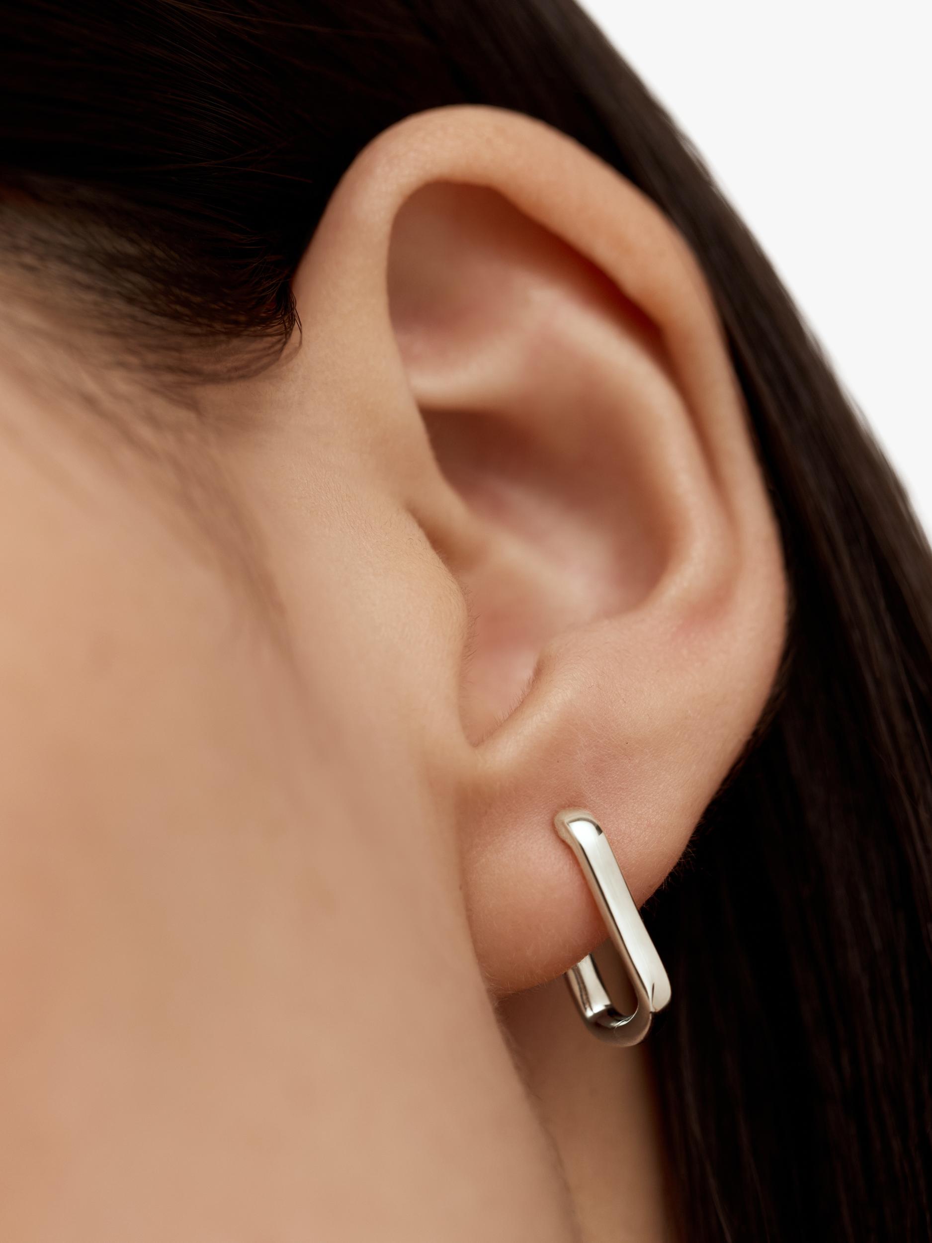 Monica Vinader Alta hoop earrings, sterling silver (British brand)