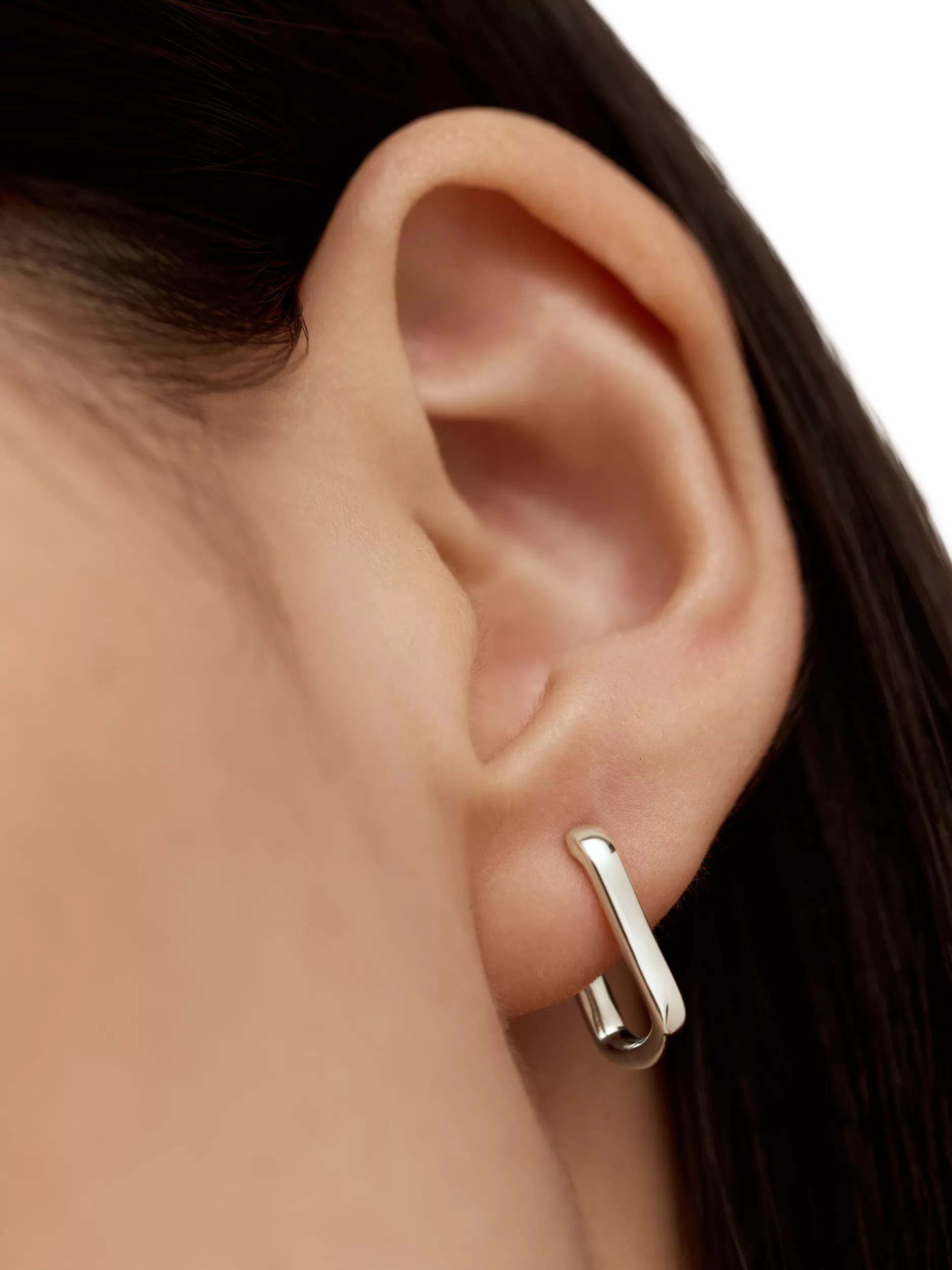 Monica Vinader Alta hoop earrings, sterling silver (British brand)