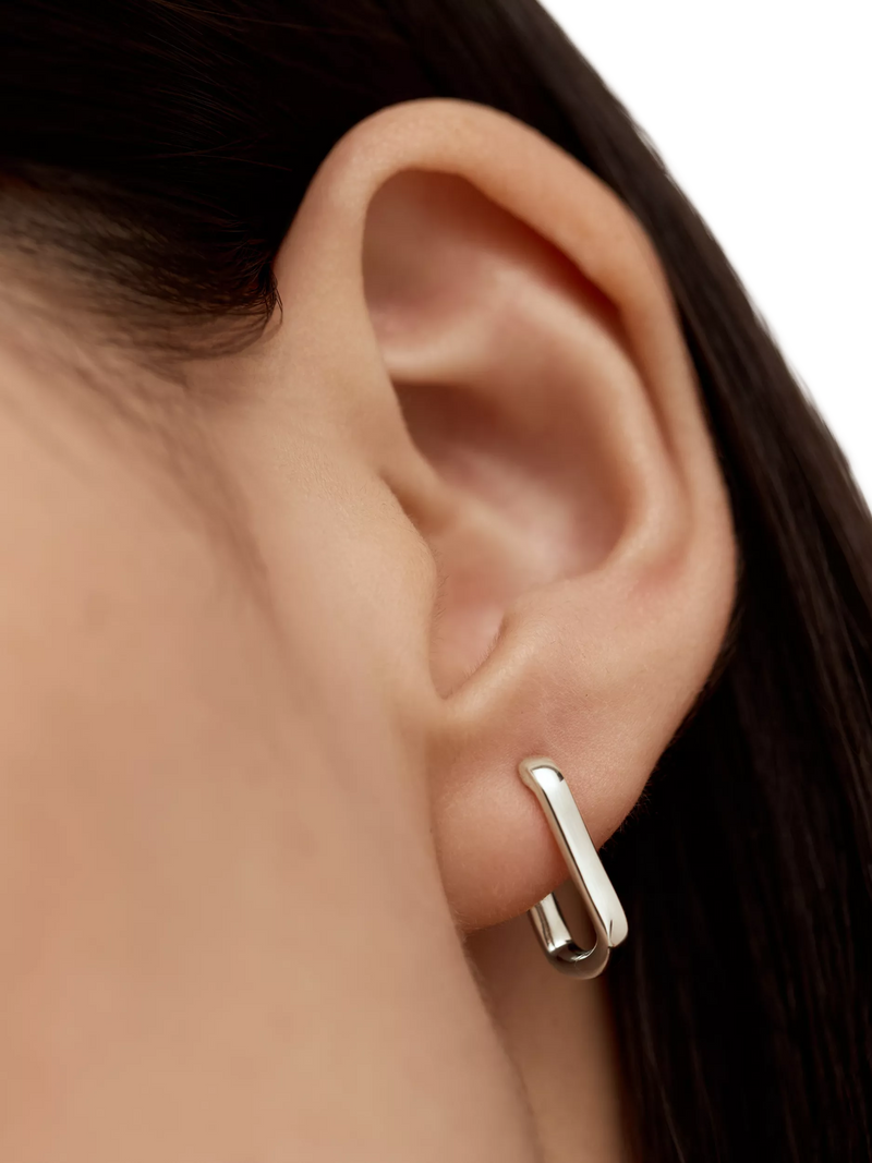 Monica Vinader Alta hoop earrings, sterling silver (British brand)