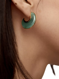 Monica Vinader reversible aventurine hoop earrings, imported from the UK