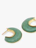Monica Vinader reversible aventurine hoop earrings, imported from the UK