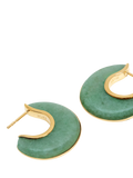 Monica Vinader reversible aventurine hoop earrings, imported from the UK