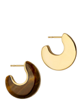 Monica Vinader reversible Tiger's Eye hoop earrings 2.5cm (British brand)