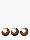 Monica Vinader reversible Tiger's Eye hoop earrings 2.5cm (British brand)