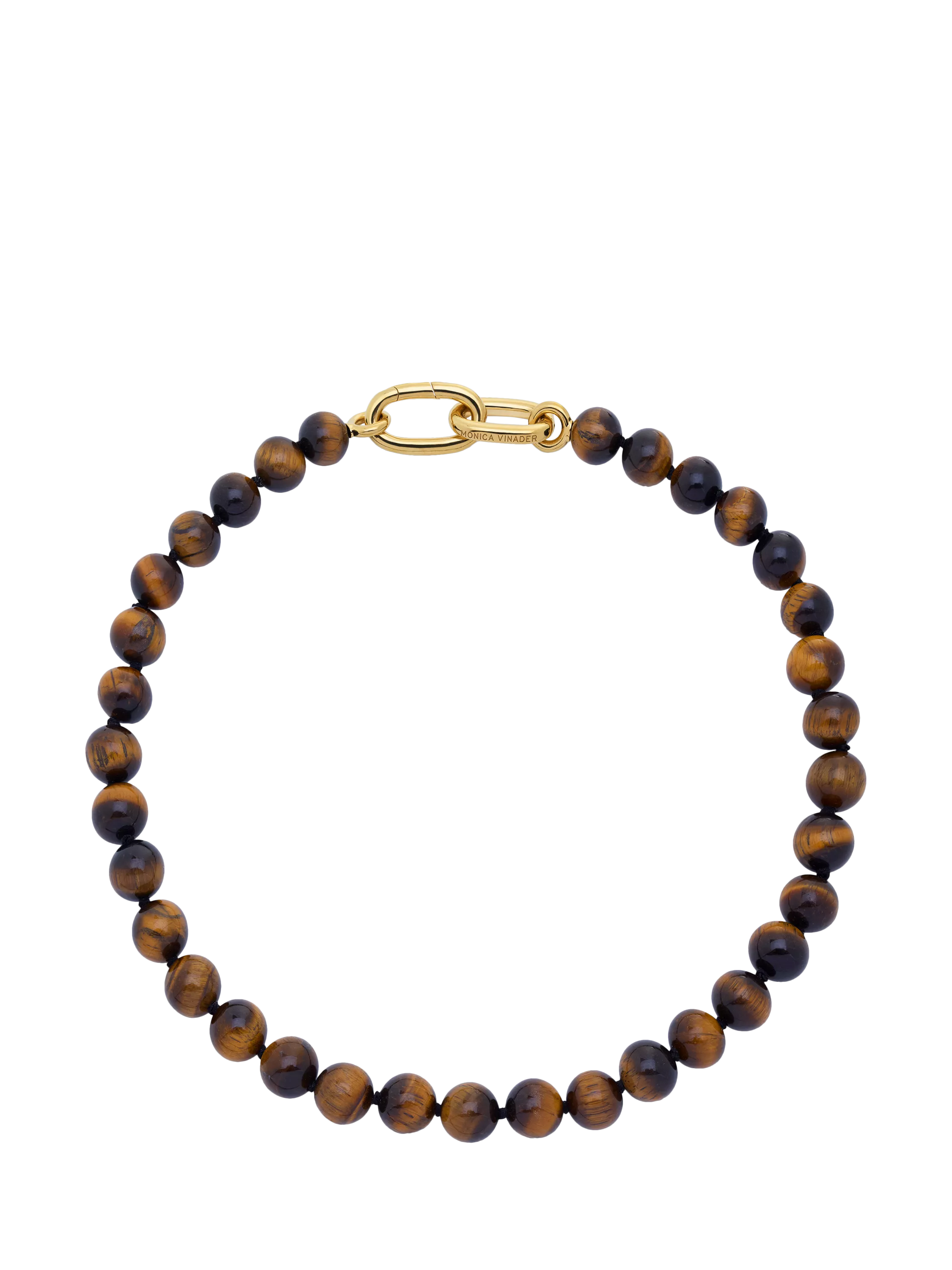 Monica Vinader beaded tiger's eye necklace 43cm, UK version