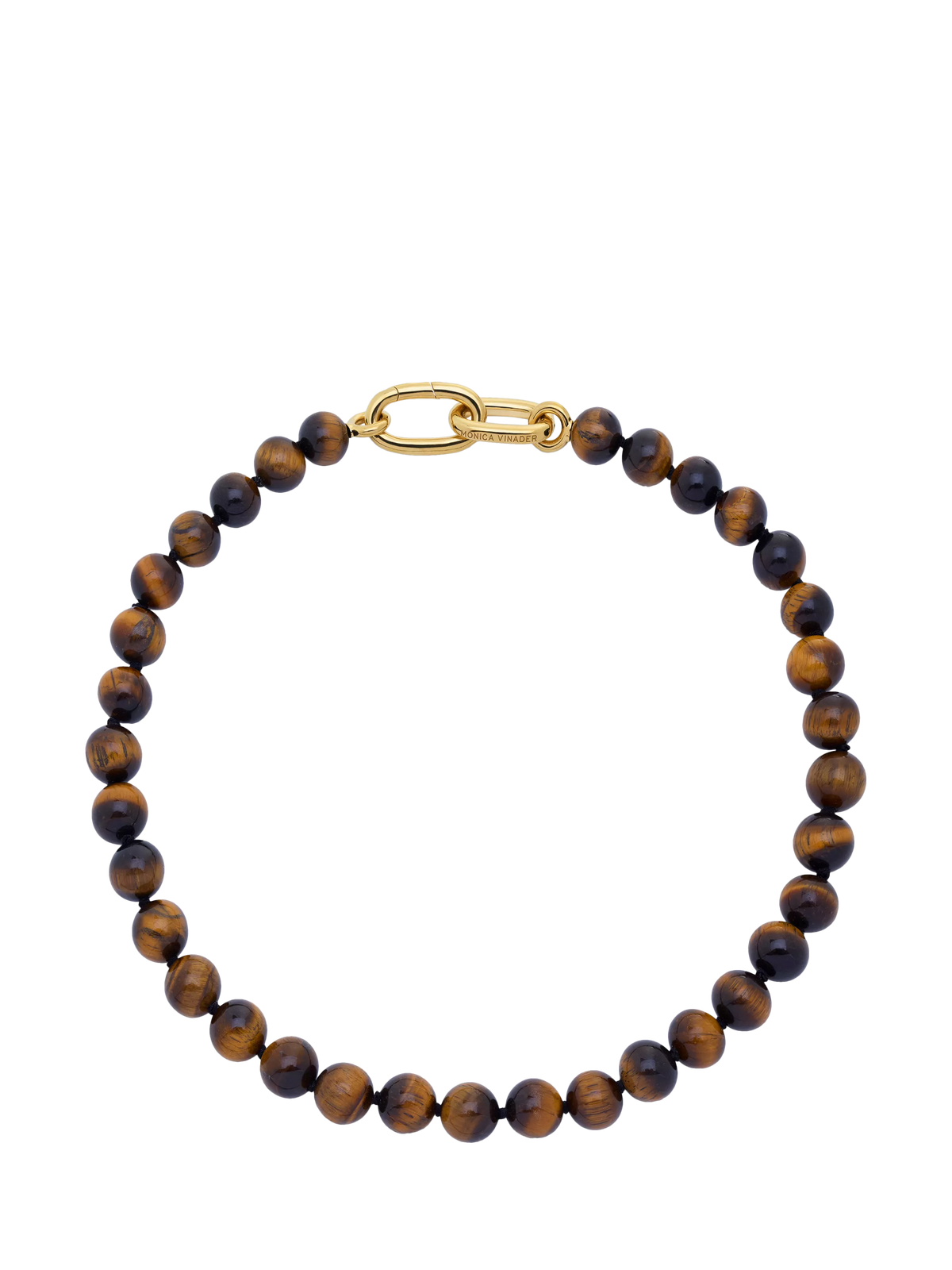 Monica Vinader beaded tiger's eye necklace 43cm, UK version