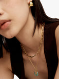 Monica Vinader Kate Young aventurine pendant green, imported from the UK
