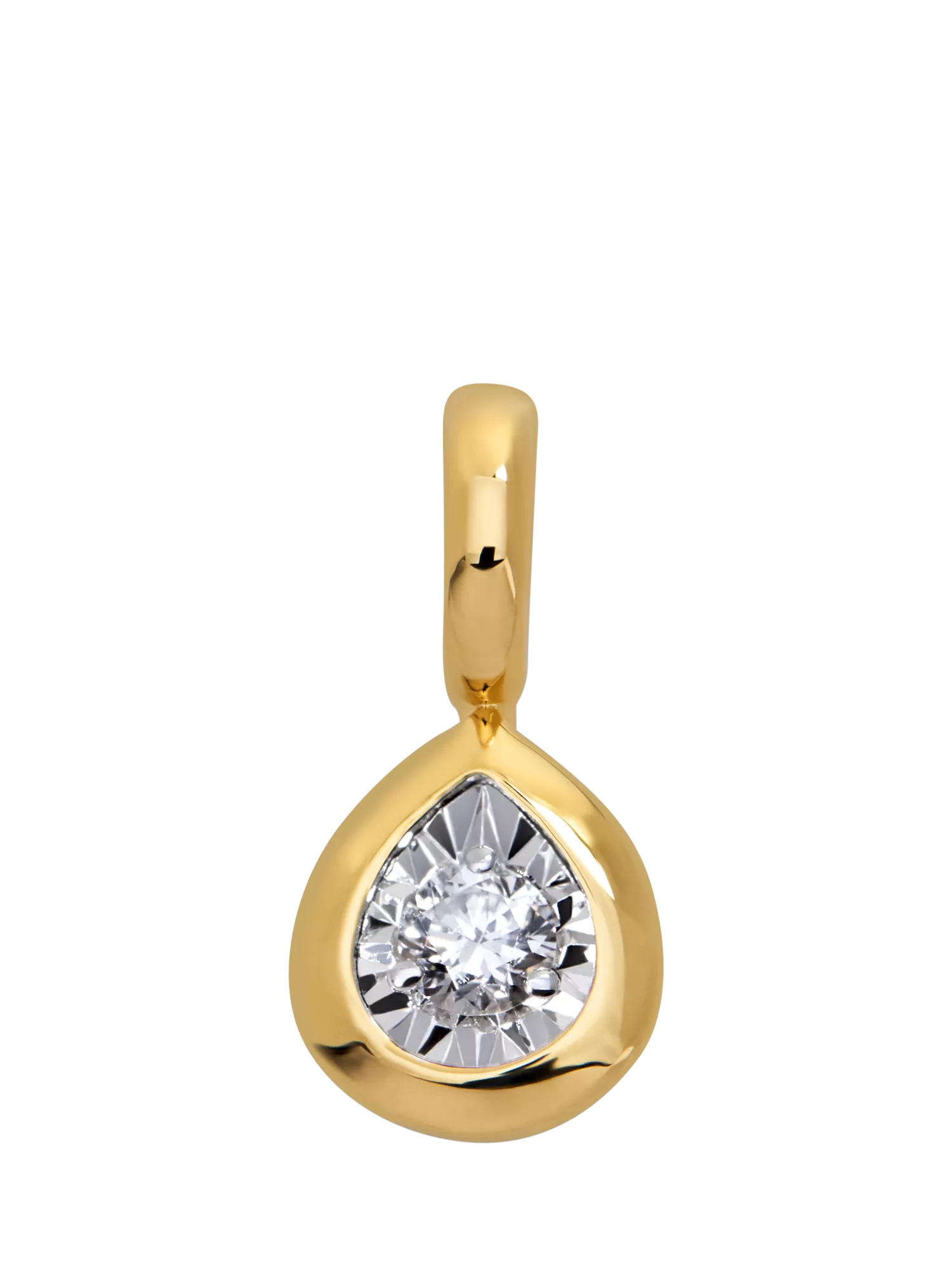 Monica Vinader pear diamond pendant gold vermeil - British product