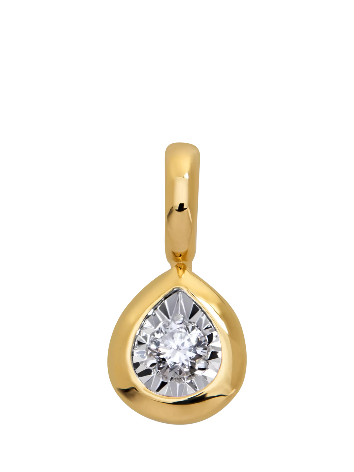 Monica Vinader pear diamond pendant gold vermeil - British product