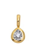 Monica Vinader pear diamond pendant gold vermeil - British product