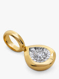 Monica Vinader pear diamond pendant gold vermeil - British product
