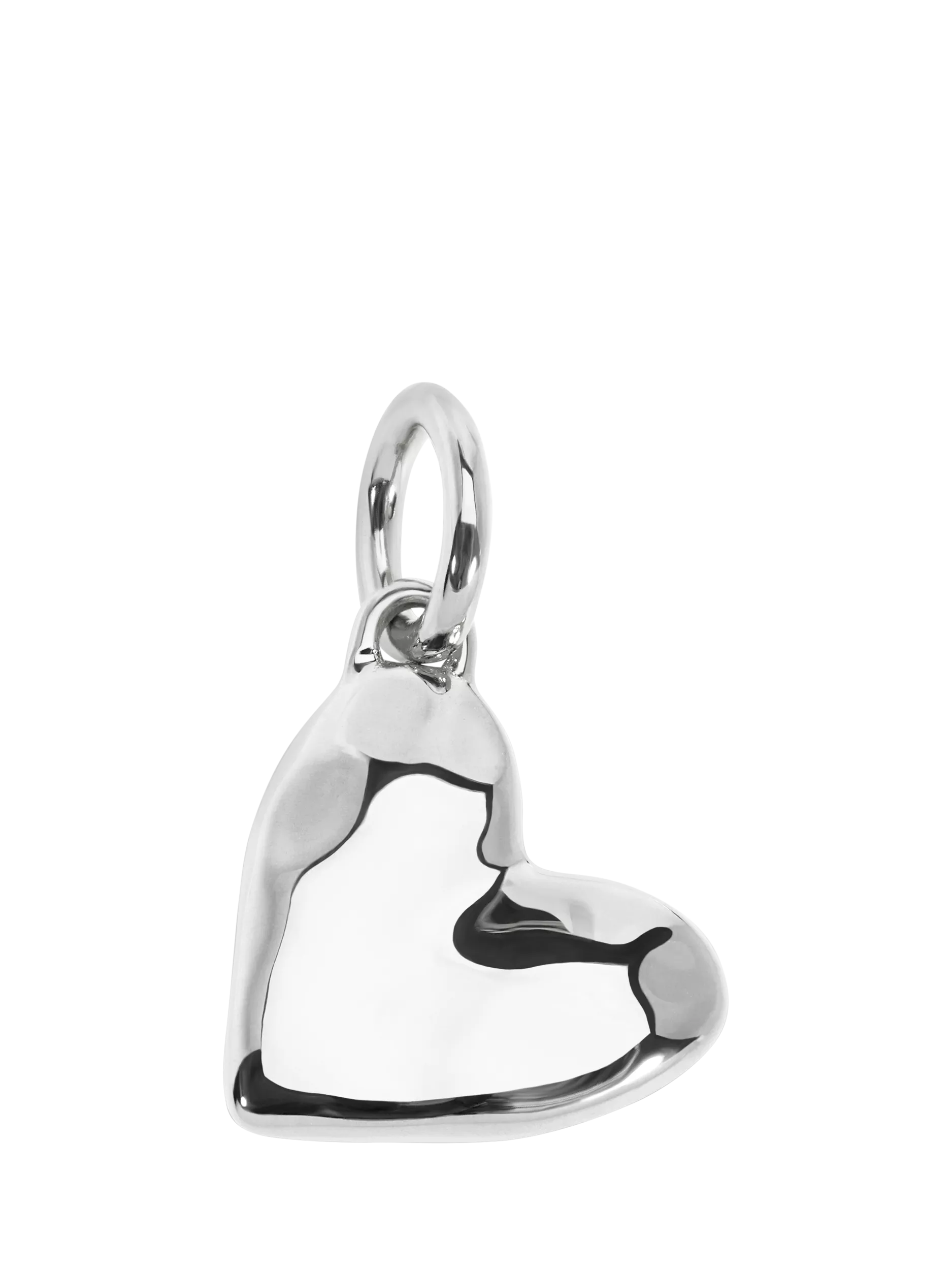 Monica Vinader Molten Heart pendant charm 2cm silver, UK version