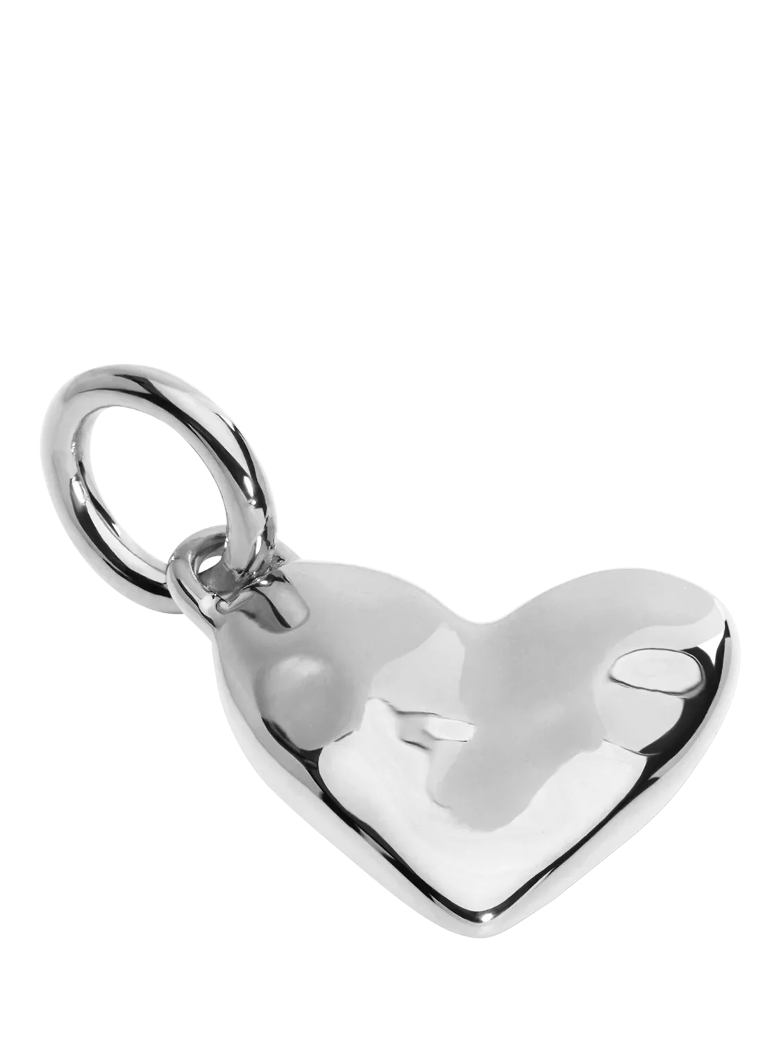 Monica Vinader Molten Heart pendant charm 2cm silver, UK version