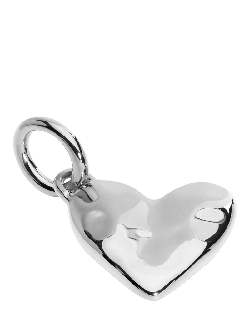 Monica Vinader Molten Heart pendant charm 2cm silver, UK version