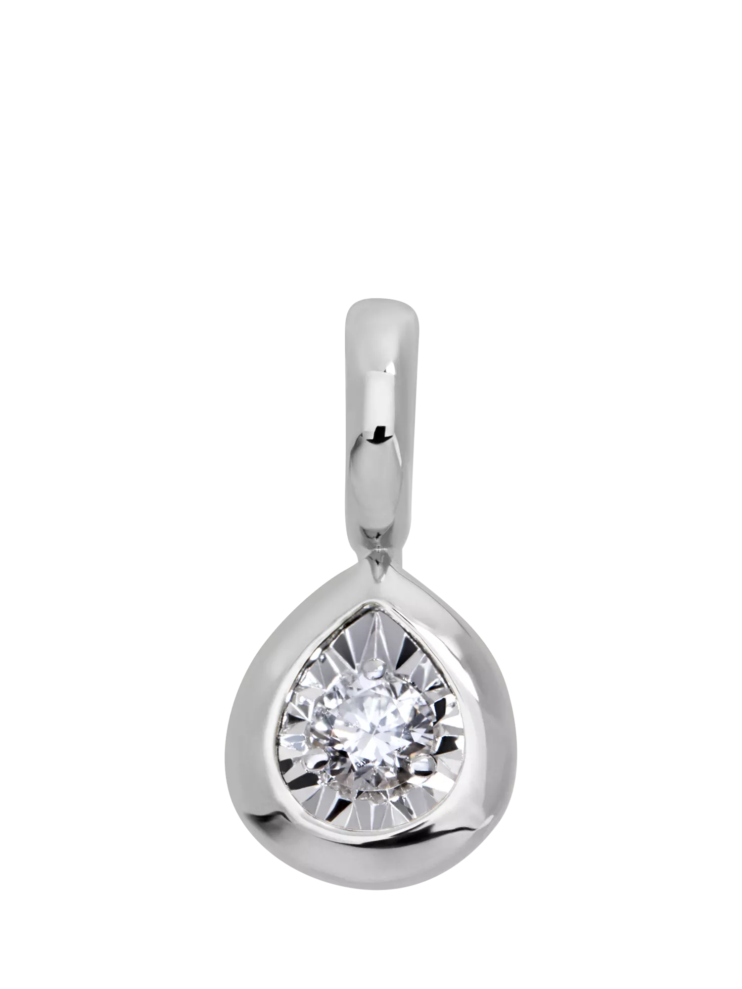 Monica Vinader pear diamond pendant 0.06ct, imported from the UK