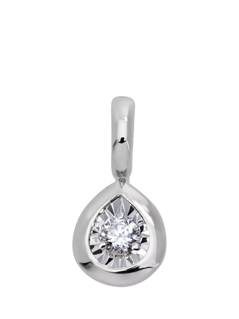 Monica Vinader pear diamond pendant 0.06ct, imported from the UK
