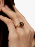 Monica Vinader tiger's eye spinning ring 10mm, imported from the UK