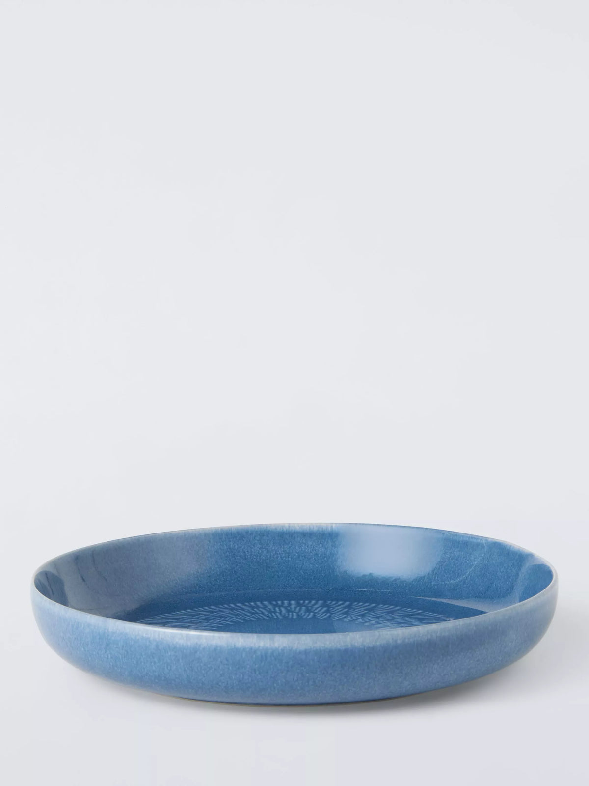 John Lewis modern rustic stoneware pasta bowl 24cm blue, UK version