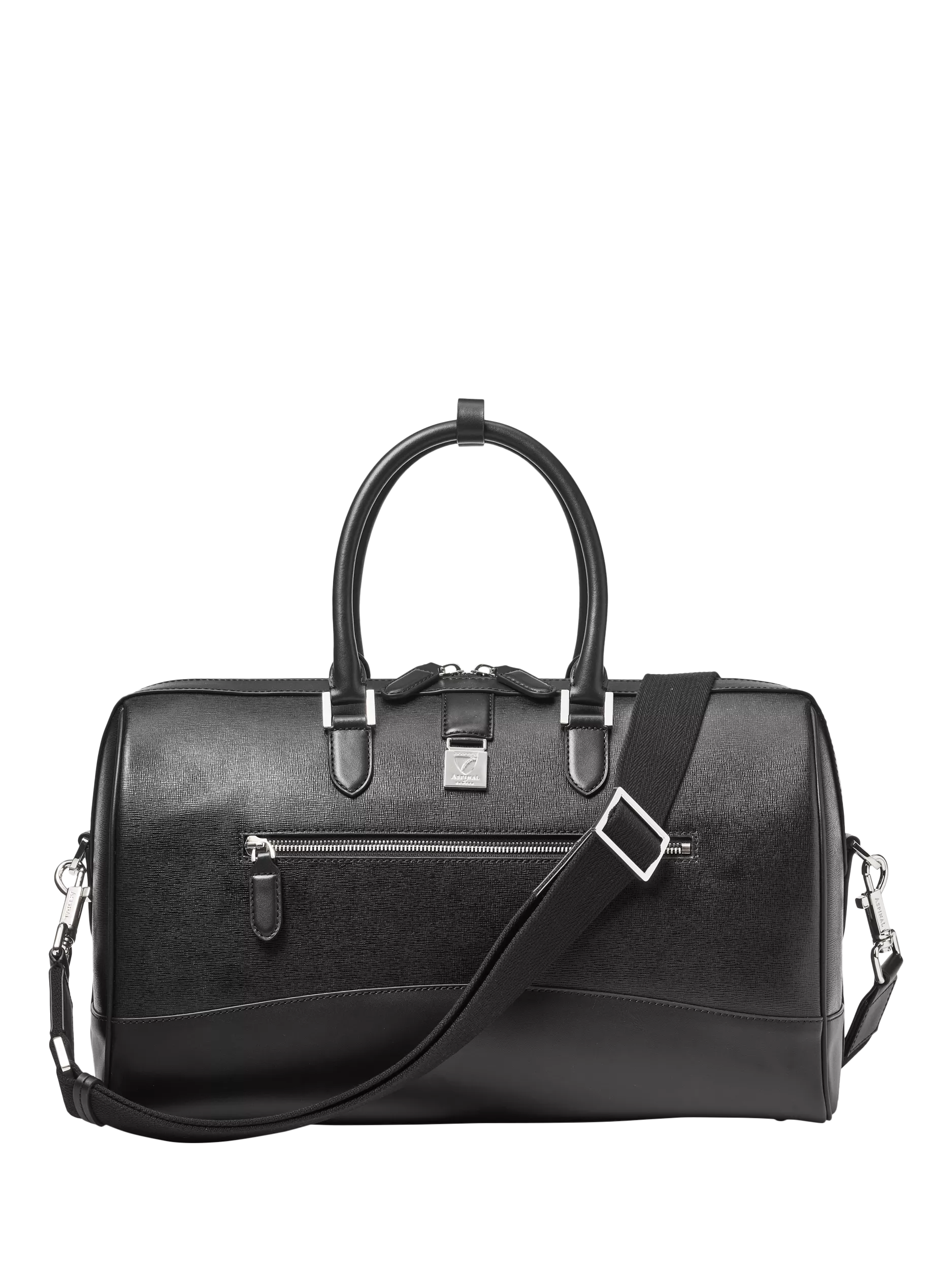 Aspinal of London Connaught leather flight bag black (British brand)