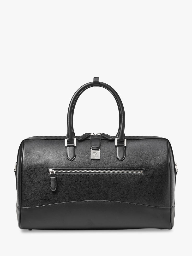 Aspinal of London Connaught leather flight bag black (British brand)