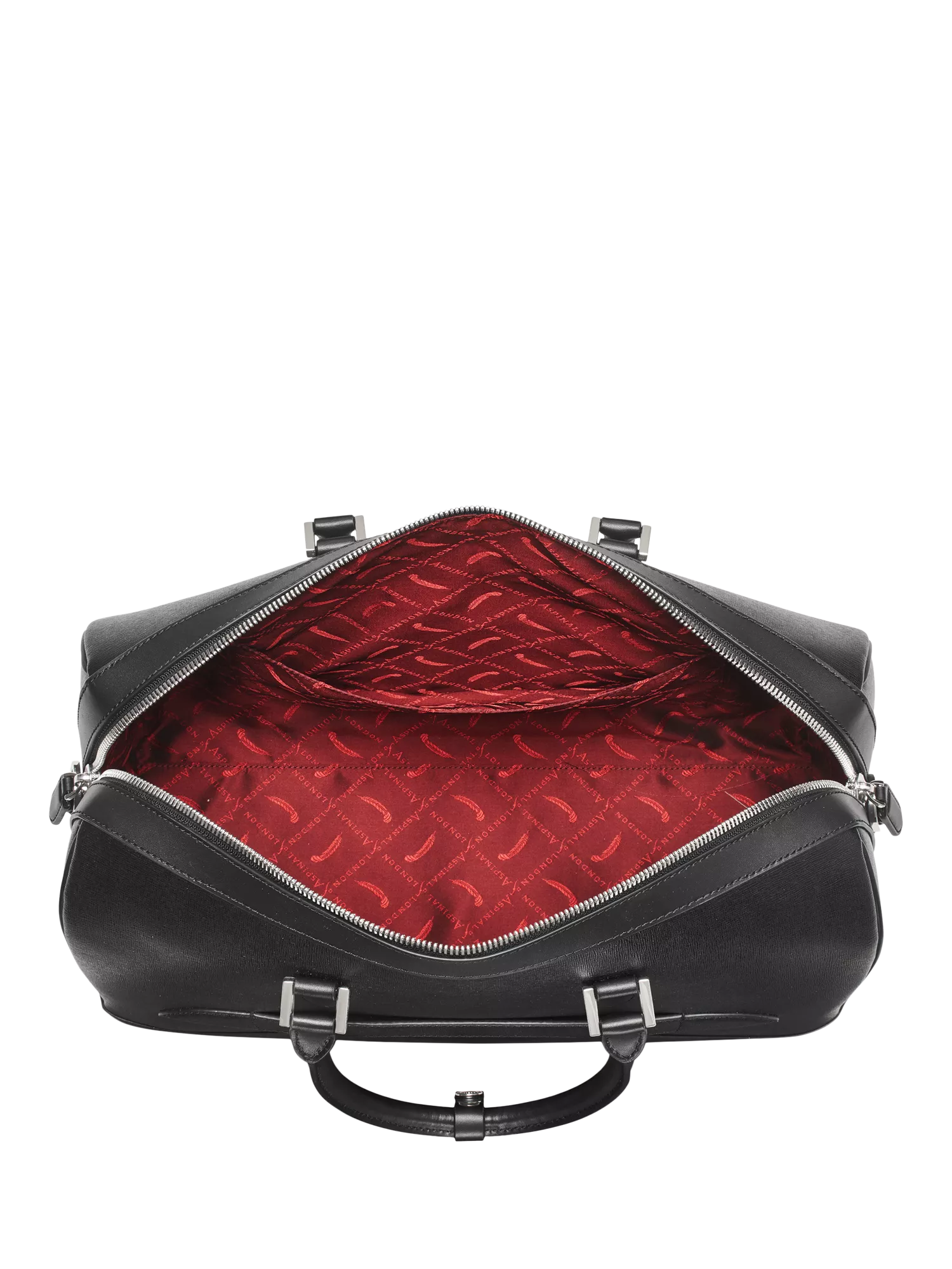 Aspinal of London Connaught leather flight bag black (British brand)